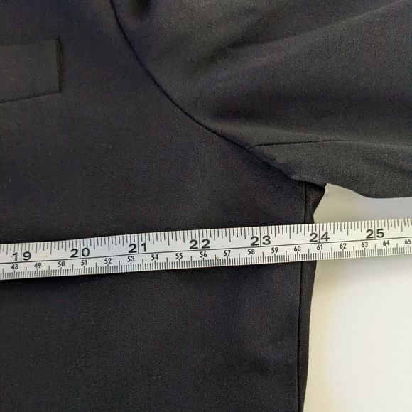 Vintage DKNY Black Rayon Blend Long Cut Women's Size 16W Blazer Jacket - Picture 7 of 8